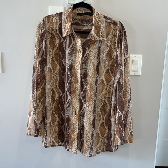 House of Harlow 1960 Marley Snake Print Shirt - Picture 6 of 11